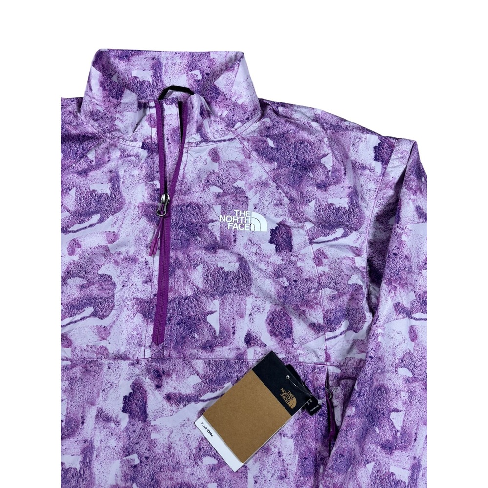 NEW The North Face Hydrenaline WindWall Pullover Jacket Purple Abstract Small - Picture 1 of 8